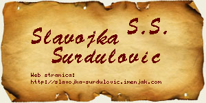 Slavojka Surdulović vizit kartica